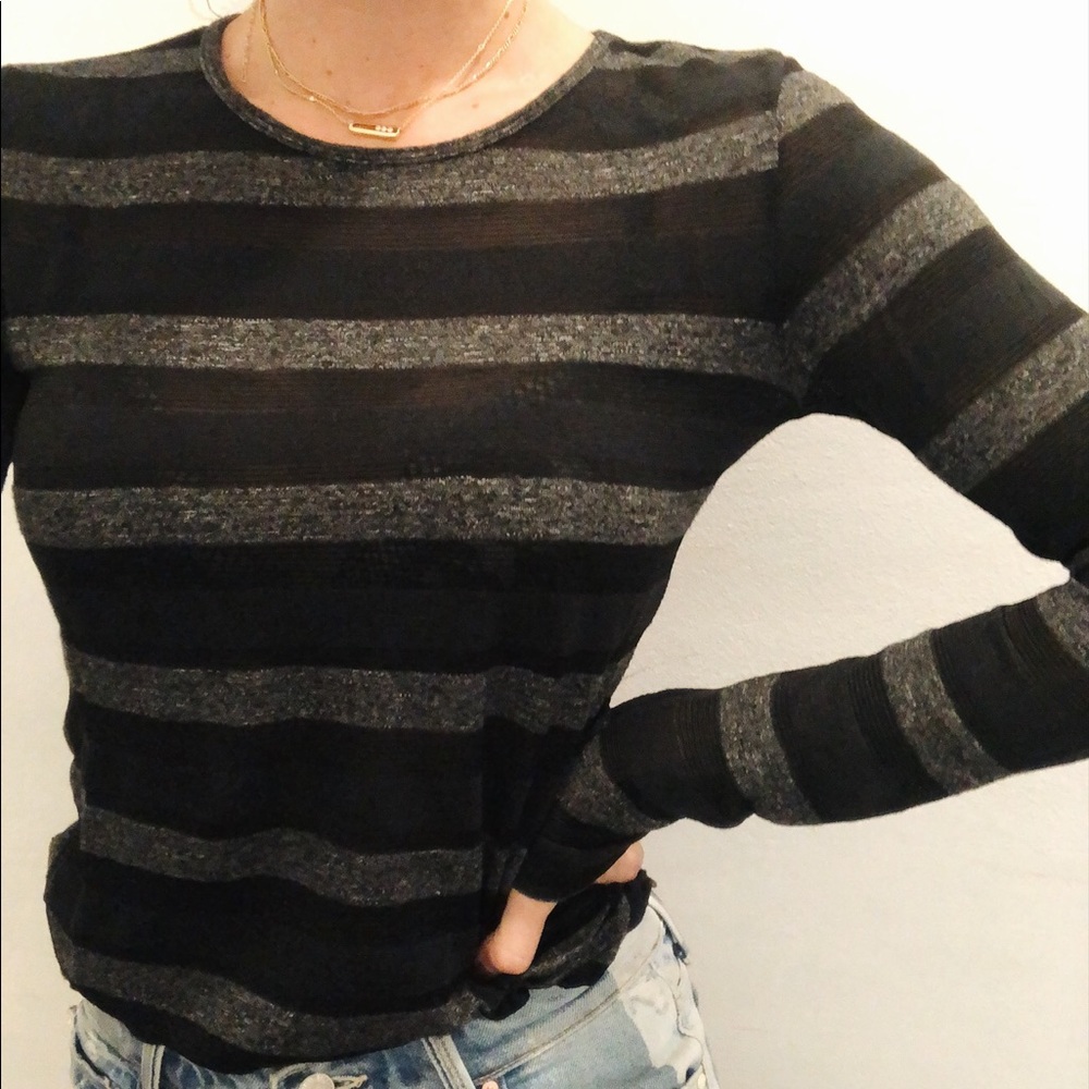 Stripe sheet tee in soft knit